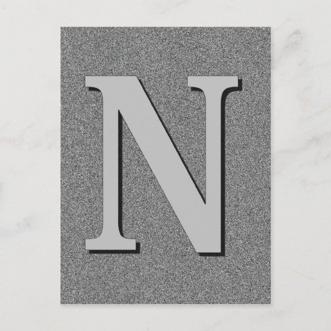 Cartão Postal Monograma - Letra N (Frente)