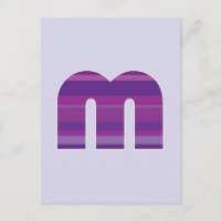 Monograma roxo - Letra M