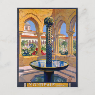 Cartão Postal Monreale Palermo Itália Viagens vintage