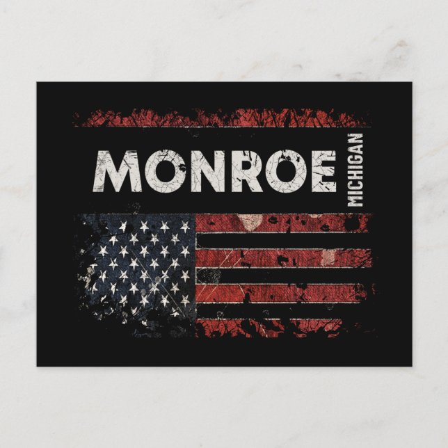 Cartão Postal Monroe Michigan (Frente)