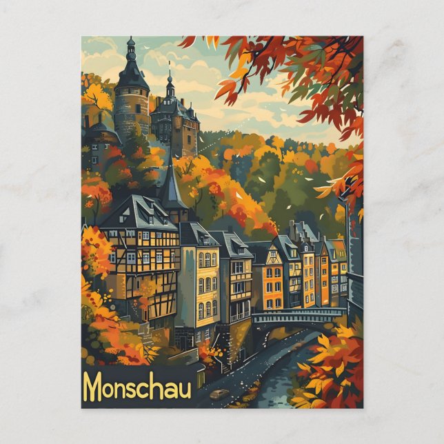 Cartão Postal Monschau Alemanha (Frente)