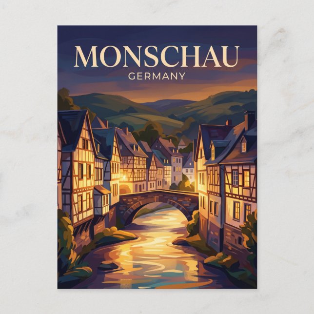 Cartão Postal Monschau Alemanha (Frente)