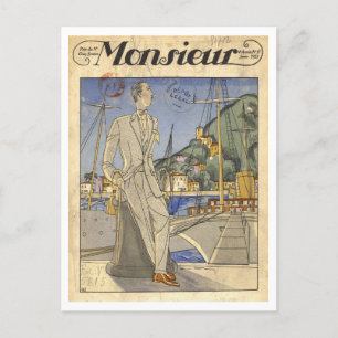 Cartão Postal Monsieur França 1923