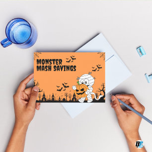 Cartão Postal Monster Mash Saving - Feliz Dia das Bruxas