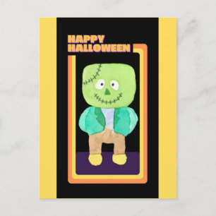 Cartão Postal Monstro de Frankenstein, Retro Halloween