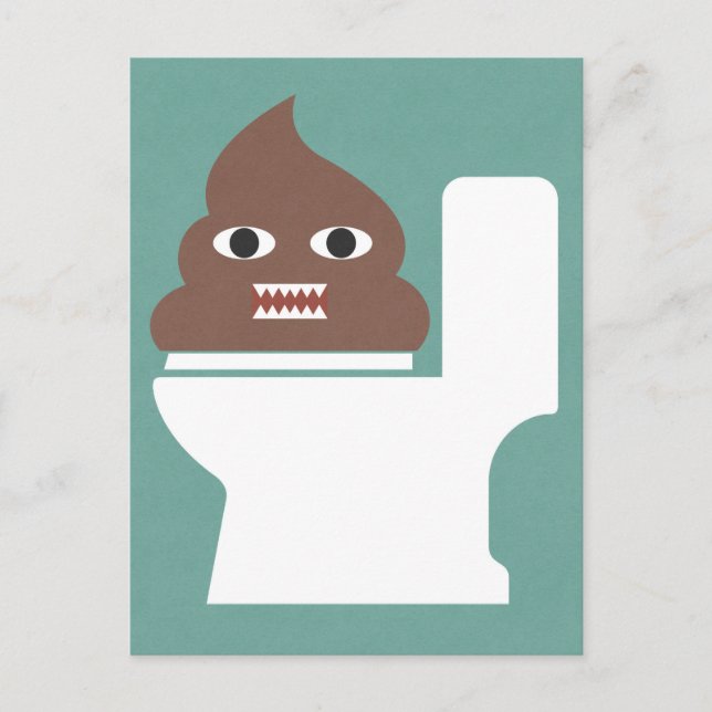 Cartão Postal Monstro de Poop (Frente)