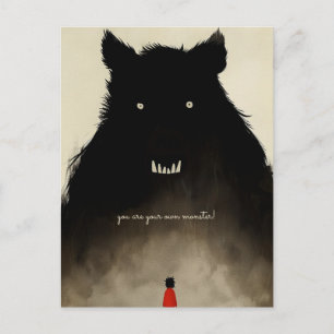 Cartão Postal Monstro e Criança