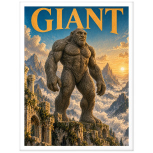 Cartão Postal Monstro Fantástico Gótico Gigante
