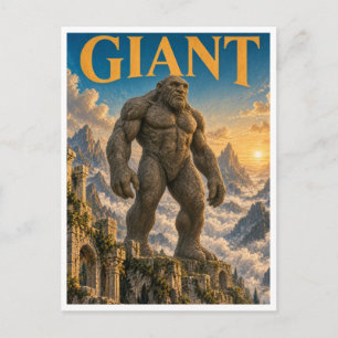 Cartão Postal Monstro Fantástico Gótico Gigante