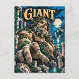 Cartão Postal Monstro Gigante Cortado em Papel