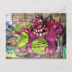 Cartão Postal Monstro Gordo Rosa