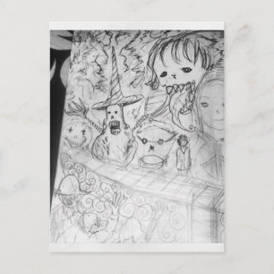 Cartão Postal monstro yaie mangá anime