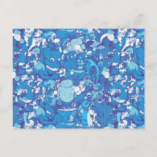 Cartão Postal Monstros Azuis