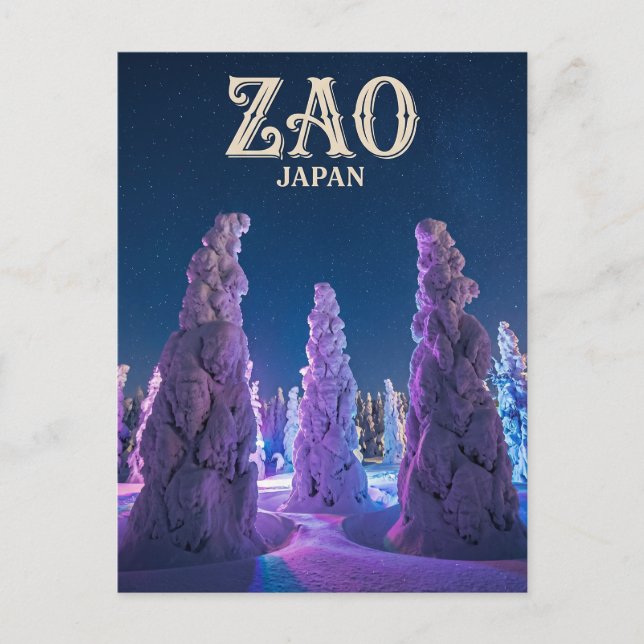 Cartão Postal Monstros de Neve Zao Japão (Frente)