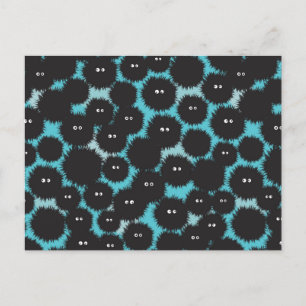 Cartão Postal Monstros engraçados e pretos