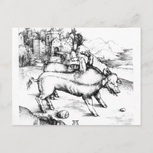 Cartão Postal Monstrous Pig