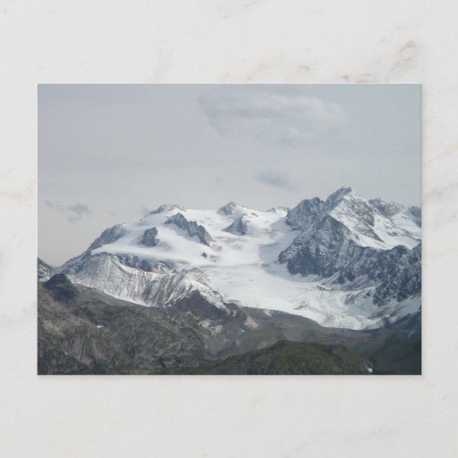 Cartão Postal Mont Blanc Captado em Neve (Frente)