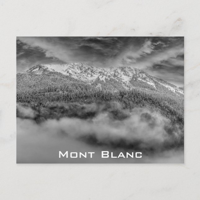 Cartão Postal Mont Blanc França Viagem dos Alpes franceses (Frente)