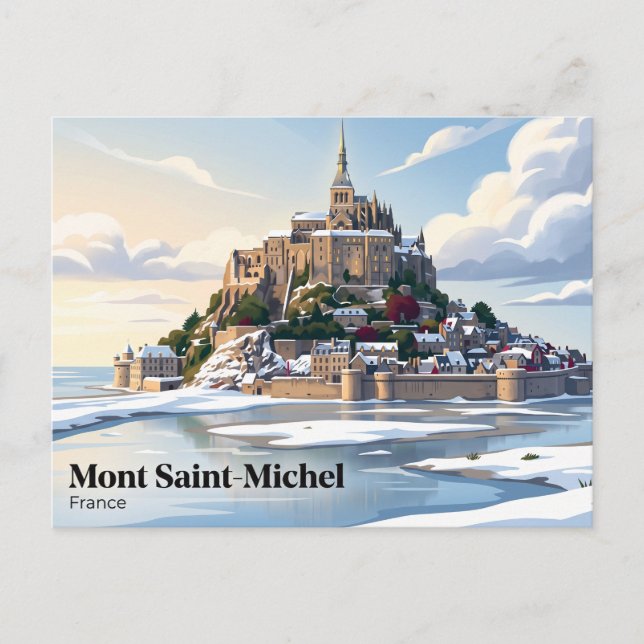 Cartão Postal Mont Saint-Michel França (Frente)