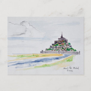 Cartão Postal Mont Saint-Michel, Normandia, França