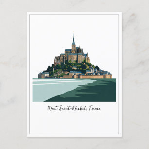 Cartão Postal Mont Santo-Michel França Normandy