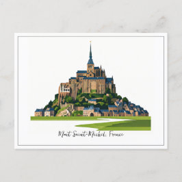 Cartão Postal Mont Santo-Michel França Normandy