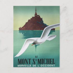 Cartão Postal Mont-Santo-Michel mouette