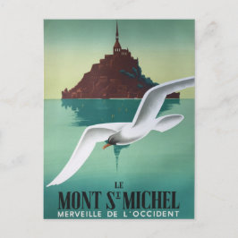 Cartão Postal Mont-Santo-Michel mouette