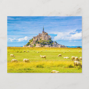 Cartão Postal Mont-Santo-Michel, Normandia, França