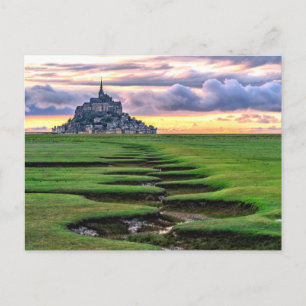 Cartão Postal Mont-Santo-Michel, Normandia, França