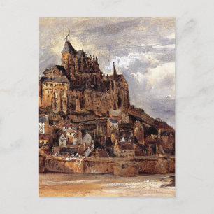 Cartão Postal Mont Santo-Michel por Theodore Rousseau