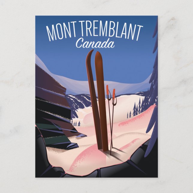 Cartão Postal Mont Tremblant Esqui Canadá (Frente)