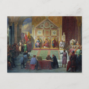 Cartão Postal Montagem de cruzadores em Ptolemais em 1148, 1840