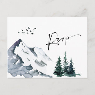 Cartão Postal Montagens de Aquarela Elegante Código QR de Casame