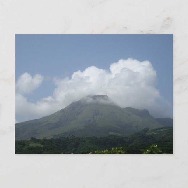 Cartão Postal Montagne Pelée - Martinica, F.W.I. (Frente)