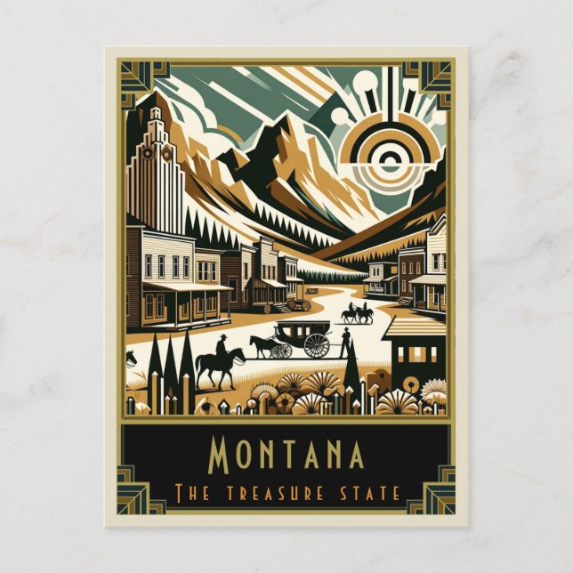 Cartão Postal Montana | Art Deco (Frente)