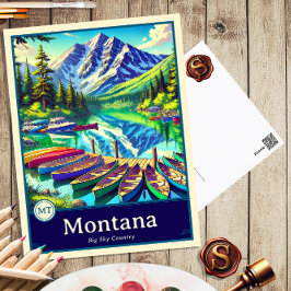Cartão Postal Montana | Cartão-postal Sombreado do Cel do Estilo