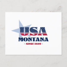 Montana em Red, White e Blue Postcard