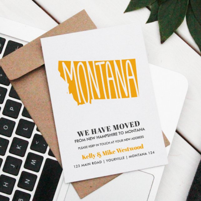 Cartão Postal MONTANA Mudamos o novo endereço Novo Cartão-postal (Criador carregado)