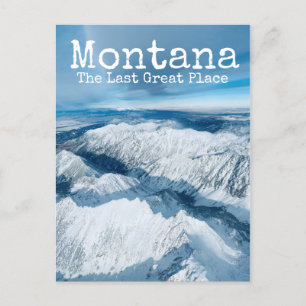 Cartão Postal Montana, o último Excelente das montanhas de neve 