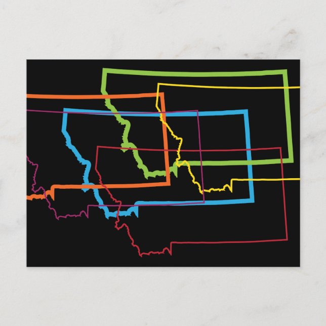 Cartão Postal montana pride blur (Frente)