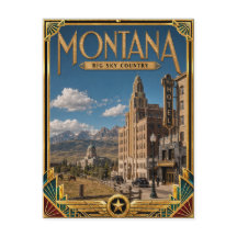 Montana Vintage Art Deco Era de Ouro