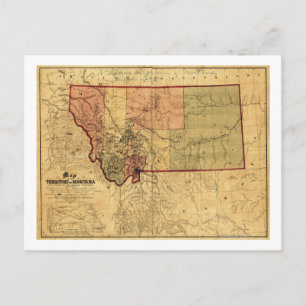 Cartão Postal MontanaPanorâmica MapMontana