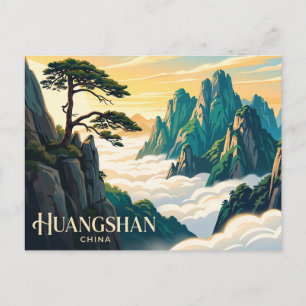 Cartão Postal Montanha Amarela, Huangshan China