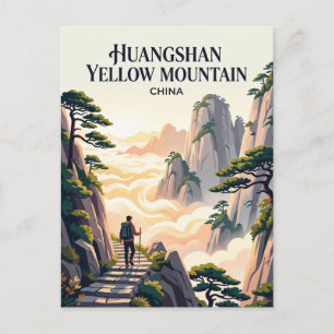 Cartão Postal Montanha Amarela Huangshan China