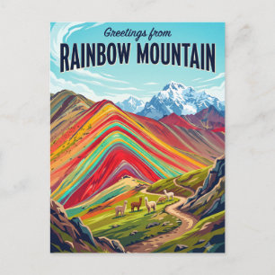 Cartão Postal Montanha Arco-íris Peru