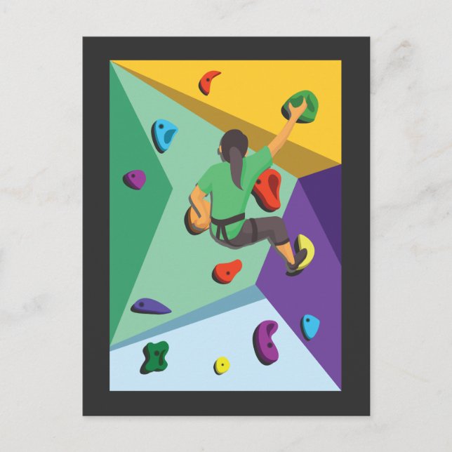 Cartão Postal Montanha Boulding Adventure Bouldering (Frente)