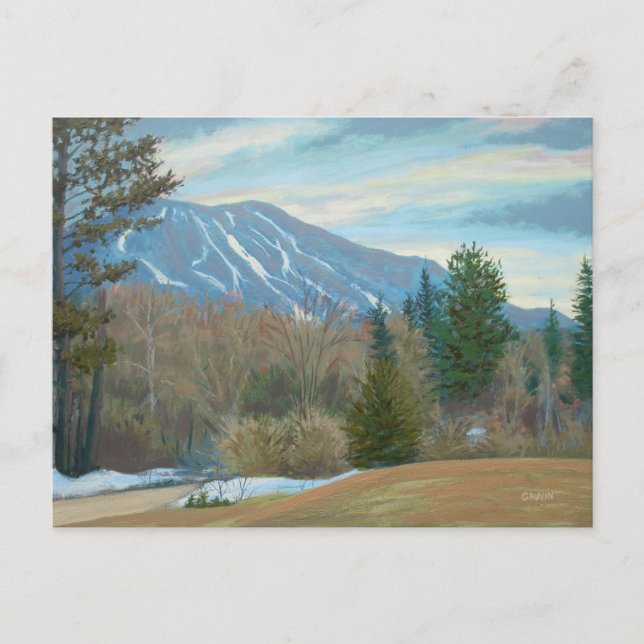 Cartão Postal Montanha Burke em East Burke Vermont (Frente)