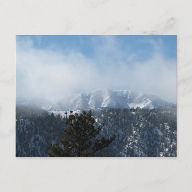 Cartão Postal Montanha coberta de neve (Frente)
