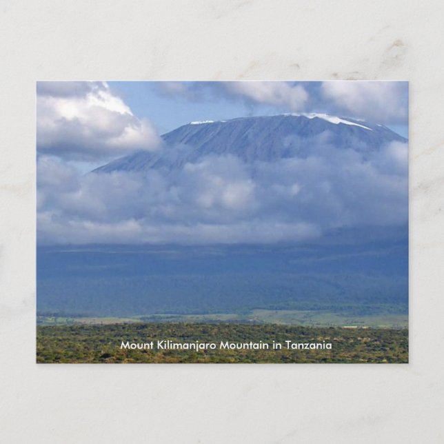 Cartão Postal Montanha do Kilimanjaro na Tanzânia Posters divers (Frente)